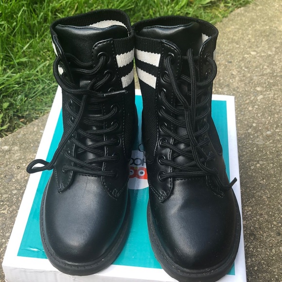 Hoo Dara Lace Toddler girl Combat Boot - Picture 1 of 7